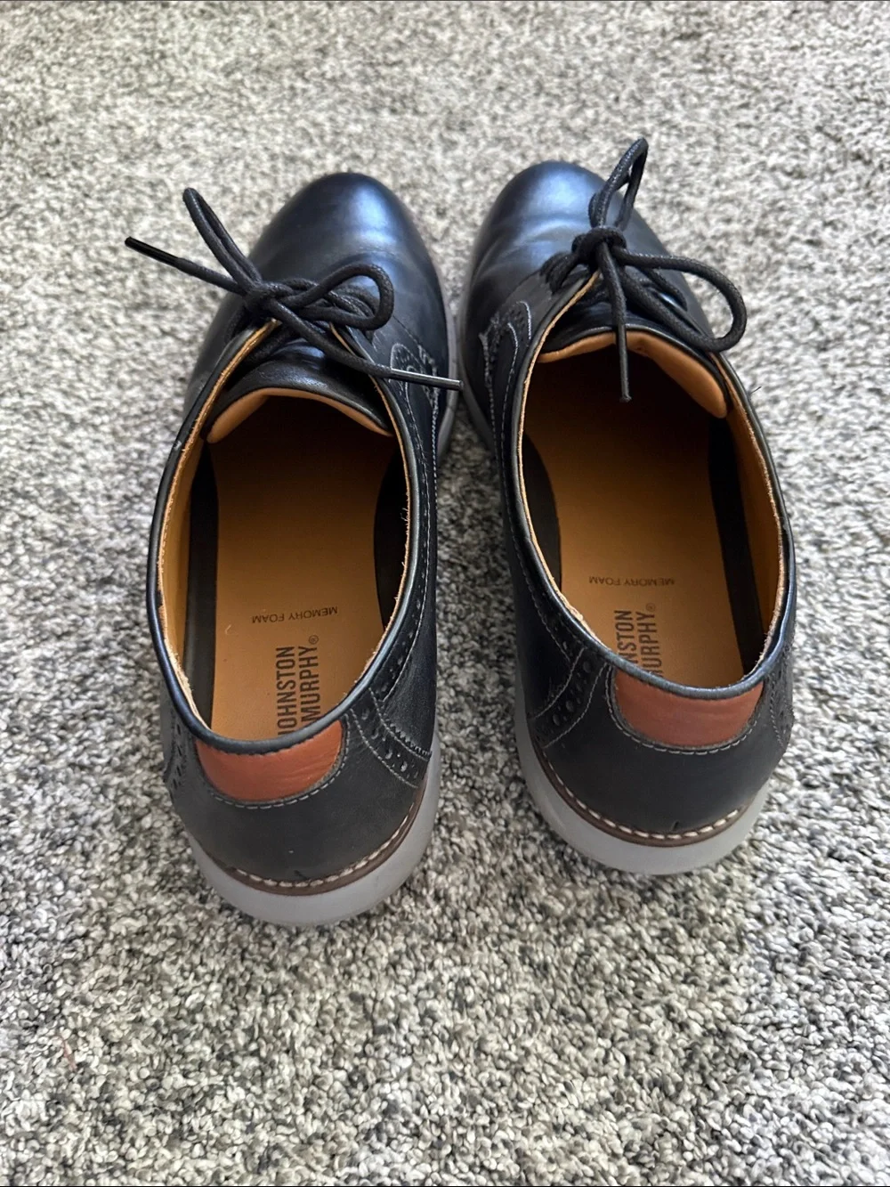 Johnston & Murphy Men's Holden Leather Plain Toe Dress Lace-up Shoe, Black, 10.5